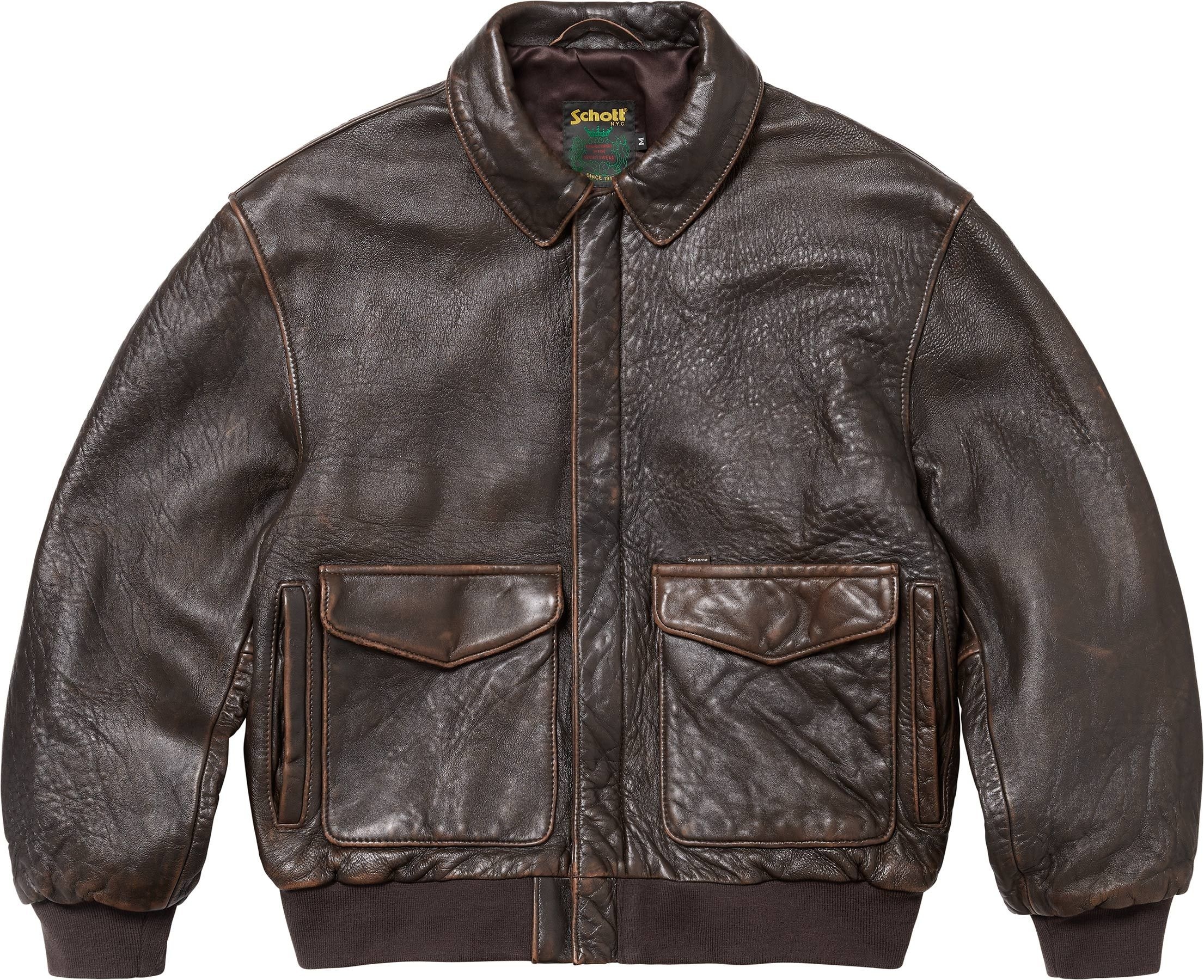 Supreme®/Schott® Snow White Hand-Painted Leather A2 Jacket view 2